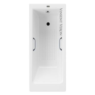 Ванна чугунная Vinsent Veron Tampa VTP1707042H/VH0012CH-AS с ручками хром 170х70 см