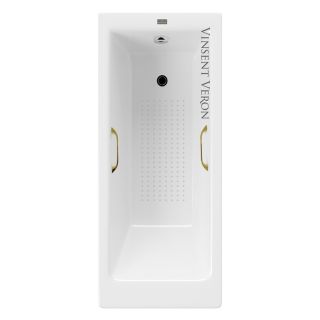 Ванна чугунная Vinsent Veron Tampa VTP1707042H/VH0012GD-AS с ручками золотыми 170х70 см