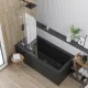 Акриловая ванна Berges Tari 052028 170x80см чёрный глянец