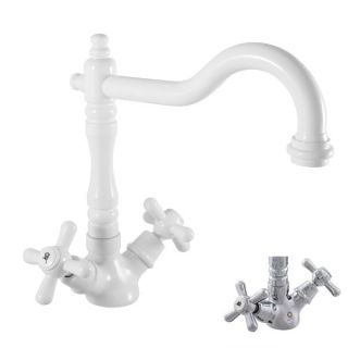 Смеситель для кухни Rav Slezak Morava Retro MK120.5/8BC хром белый Смеситель для кухни Rav Slezak Morava Retro MK120.5/8BC хром белый