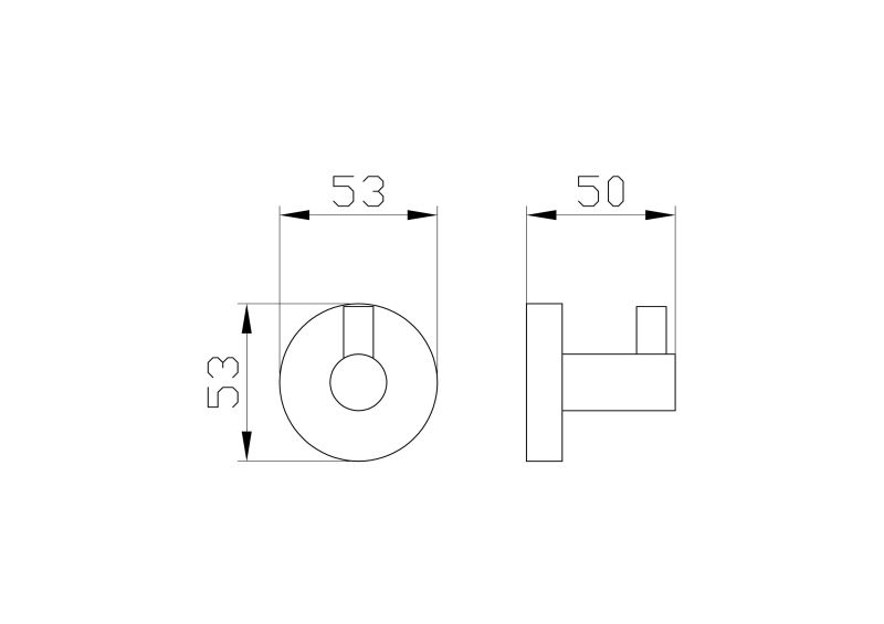 Крючок для ванной Wonzon & Woghand Easy WW-8105 хром