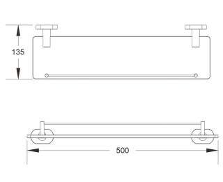Полка стеклянная Shevanik SG5119H чёрный Полка стеклянная Shevanik SG5119H чёрный