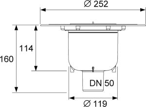TECE Сифон TECEdrainpoint S DN 50, вертикальный 3601600