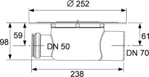 TECE Сифон TECEdrainpoint S DN 70 3603500