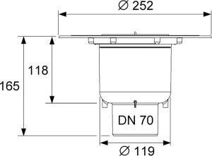 TECE Сифон TECEdrainpoint S DN 70, вертикальный 3603600