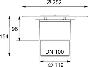 TECE Сифон TECEdrainpoint S DN 100, вертикальный 3607600