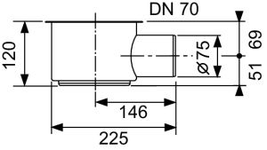 TECE Сифон  DN 70 650002