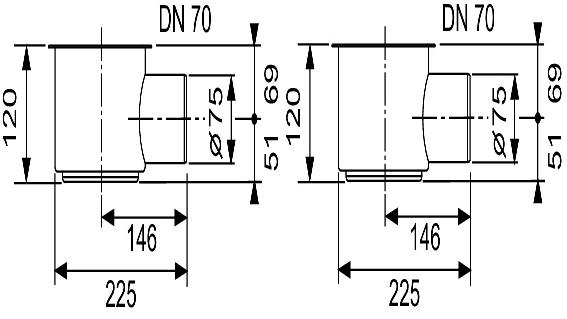 TECE Сифон  DN 70 650002