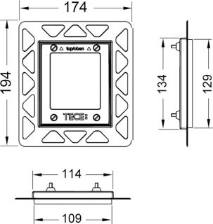 TECE Монтажная рамка urinal 9242646