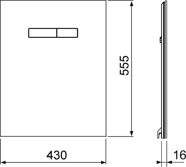 Tece Стеклянная панель TECElux sen-Touch 9650003