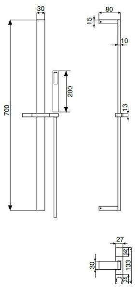 Душевой гарнитур, золото Cezares CZR-L-SD-03/24