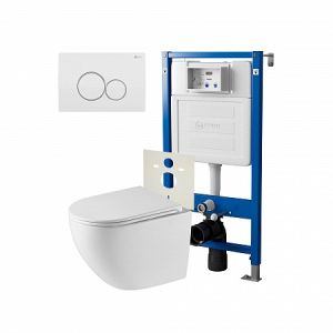 Комплект унитаза с инсталляцией Point Элемент PN48248WC с сиденьем Микролифт