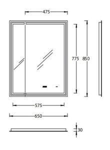 Зеркало с подсветкой Kerama Marazzi Tecno M TE.M.mi.65 с поворотной функцией 65 см белый