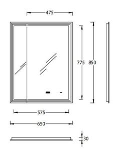 Зеркало с подсветкой Kerama Marazzi Tecno M TE.M.mi.65 с поворотной функцией 65 см белый Зеркало с подсветкой Kerama Marazzi Tecno M TE.M.mi.65 с поворотной функцией 65 см белый