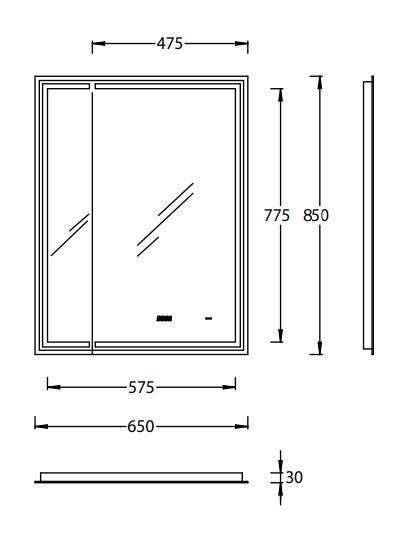 Зеркало с подсветкой Kerama Marazzi Tecno M TE.M.mi.65 с поворотной функцией 65 см белый