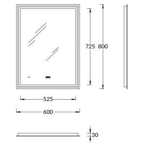 Зеркало с подсветкой Kerama Marazzi Tecno M TE.mi.60 60 см с функцией антизапотевание белый