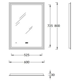 Зеркало с подсветкой Kerama Marazzi Tecno M TE.mi.60 60 см с функцией антизапотевание белый Зеркало с подсветкой Kerama Marazzi Tecno M TE.mi.60 60 см с функцией антизапотевание белый