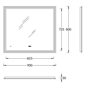 Зеркало с подсветкой Kerama Marazzi Tecno M TE.mi.90 90 см с функцией антизапотевание белый