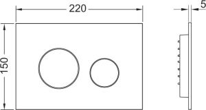 TECEloop 2.0 панель смыва с двумя клавишами пластиковая черный матовый, 9240925 (9 240 925)