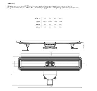Душевой лоток BETTOSERB 13702512 Compact Line 850