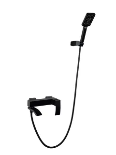 Смеситель для ванны и душа Filarete Waterfall FL2110BL чёрный матовый