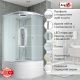 Душевая кабина Avacan C5080LED 80x80 см хром