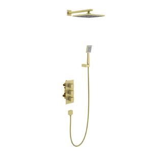 Душевая система Timo Tetra-thermo SX-0179/17SM с термостатом золото матовое