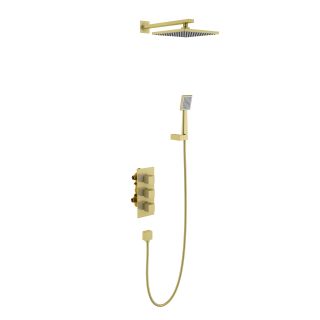 Душевая система Timo Tetra-thermo SX-0179/17SM с термостатом золото матовое Душевая система Timo Tetra-thermo SX-0179/17SM с термостатом золото матовое