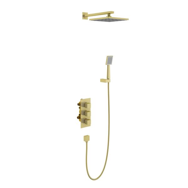 Душевая система Timo Tetra-thermo SX-0179/17SM с термостатом золото матовое