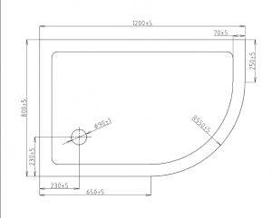 Поддон для душа Orans Orans Tray  1280R00