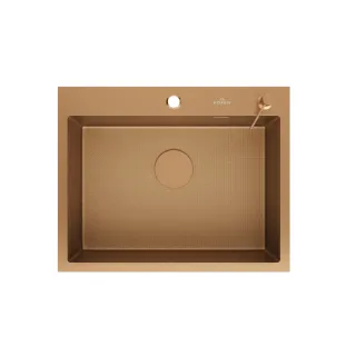 Кухонная мойка Roxenbath Snake 60 560220-60-BRS бронза текстурное покрытие