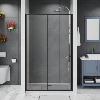 Душевая дверь Azario Shanghai AZ-Y43-130-MB-CL 130 см профиль чёрный матовый стекло прозрачное