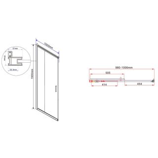 Душевая дверь Vincea Garda VHC-1G100CLGM 100 см профиль вороненая сталь стекло прозрачное