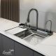 Многофункциональная кухонная мойка Ceruttispa ГЛОРИЯ (GLORIA) Nano Embos CT11888 хром матовый