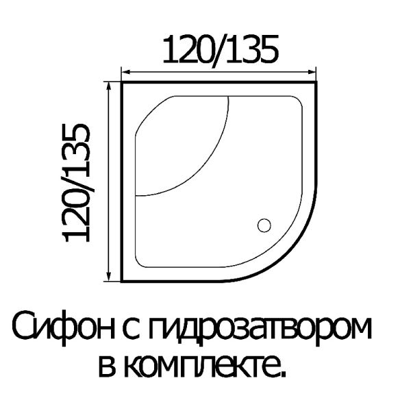 АКРИЛОВАЯ ВАННА River 135/135/55