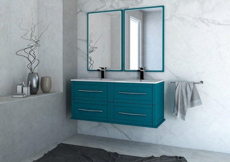 Тумба под раковину Cezares 120x55 Blu Petrolio Tiffany 54956
