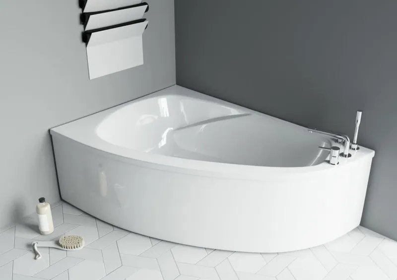 Ванна из искусственного камня Astra-Form Тиора 01010023 левая 155x105 см белый глянец