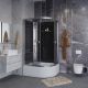 Душевая кабина Niagara Eco E100/80/40L/TN/BK 100x80 см без крыши профиль хром стекло тонированное