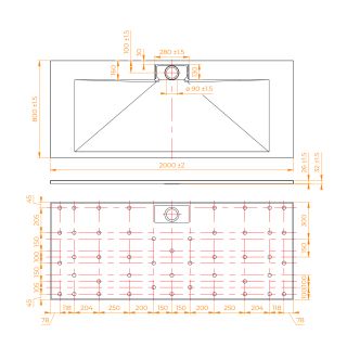 Душевой поддон RGW TKS-W 553802820-01 80x200см белый Душевой поддон RGW TKS-W 553802820-01 80x200см белый