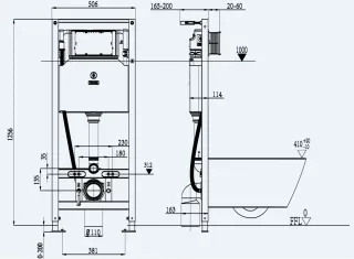 Инсталляция для унитаза Kerama Marazzi Смарт INST.SMART.WC