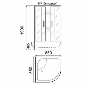 Душевая кабина Parly TMF901 85x85 см белый
