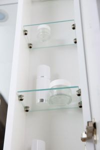 Зеркальный шкаф BelBagno с подсветкой правосторонний 90x75см Bianco Lucido MARINO-SPC-900/750-1A-BL-P-R