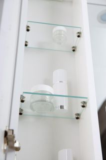 Зеркальный шкаф BelBagno с подсветкой левосторонний 70x75см Bianco Lucido MARINO-SPC-700/750-1A-BL-P-L