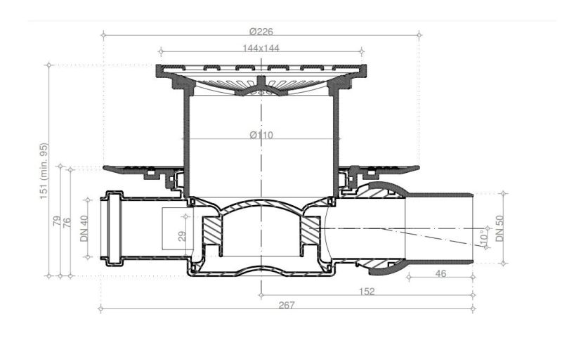 Душевой трап Confluo Standard Square 2 Душевой трап Confluo Standard Square 2