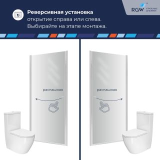 Душевая дверь RGW Dolphin TN-03 54930309-11 90 см профиль хром стекло прозрачное