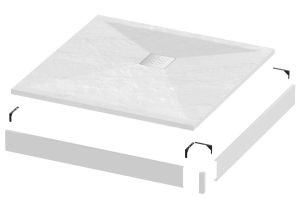 Экран для поддона Grossman Strong GR-S190901Q 90x90см белый