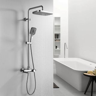 Душевая стойка Rose R1896T с термостатом пепельный Душевая стойка Rose R1896T с термостатом пепельный