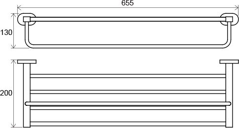 Ravak Полотенцедержатель (3 полотенца), 66 см CR 330.00