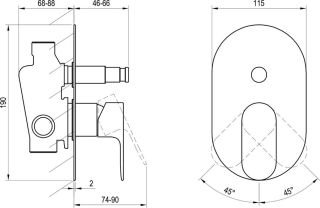 Смеситель для душа Ravak Eleganta EL X070261 белый вельвет