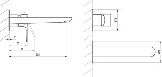 Смеситель для раковины Ravak Eleganta EL X070212 внешняя часть хром